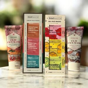 Bolero & Global Beauty Care Face Mask Bundle – Clay, Gel & Cream 🌸